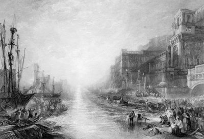 The Embarkation of Regulus, Ancient Carthage, engraved by Daniel Wilson (1816-92), 1838-52 by Joseph Mallord William Turner